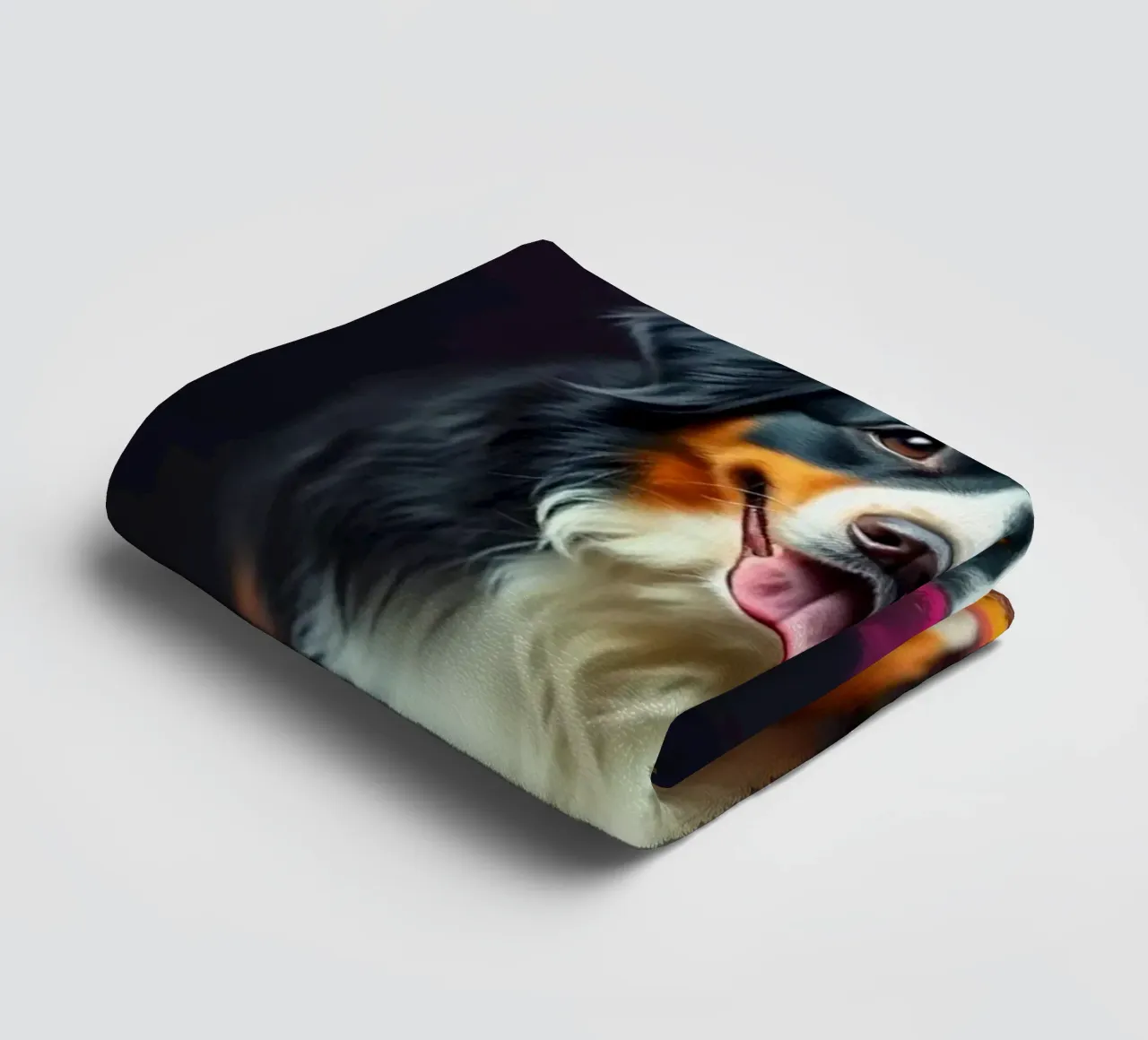 The colorful Bernese Mountain Dog #44 towel by Yumis.Beargang.and.Me