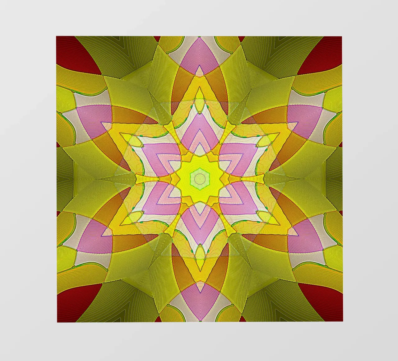 Caleidoscopio nei colori giallo e rosa pellicola backlit da Gürsel Yesil Digital Art