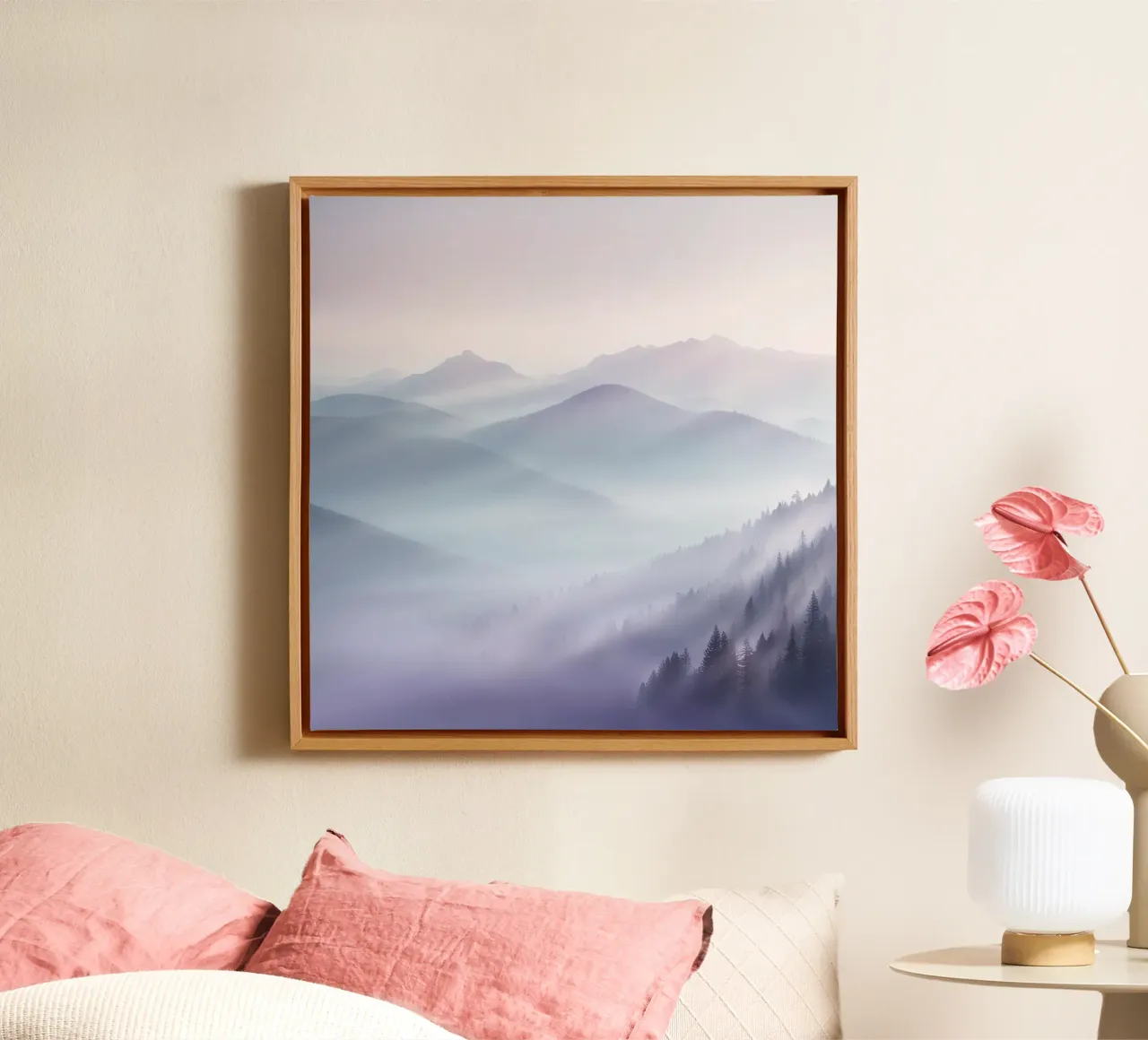 Fog Rolling Through Mountain Ridges canvas by PhotoVibe Decor