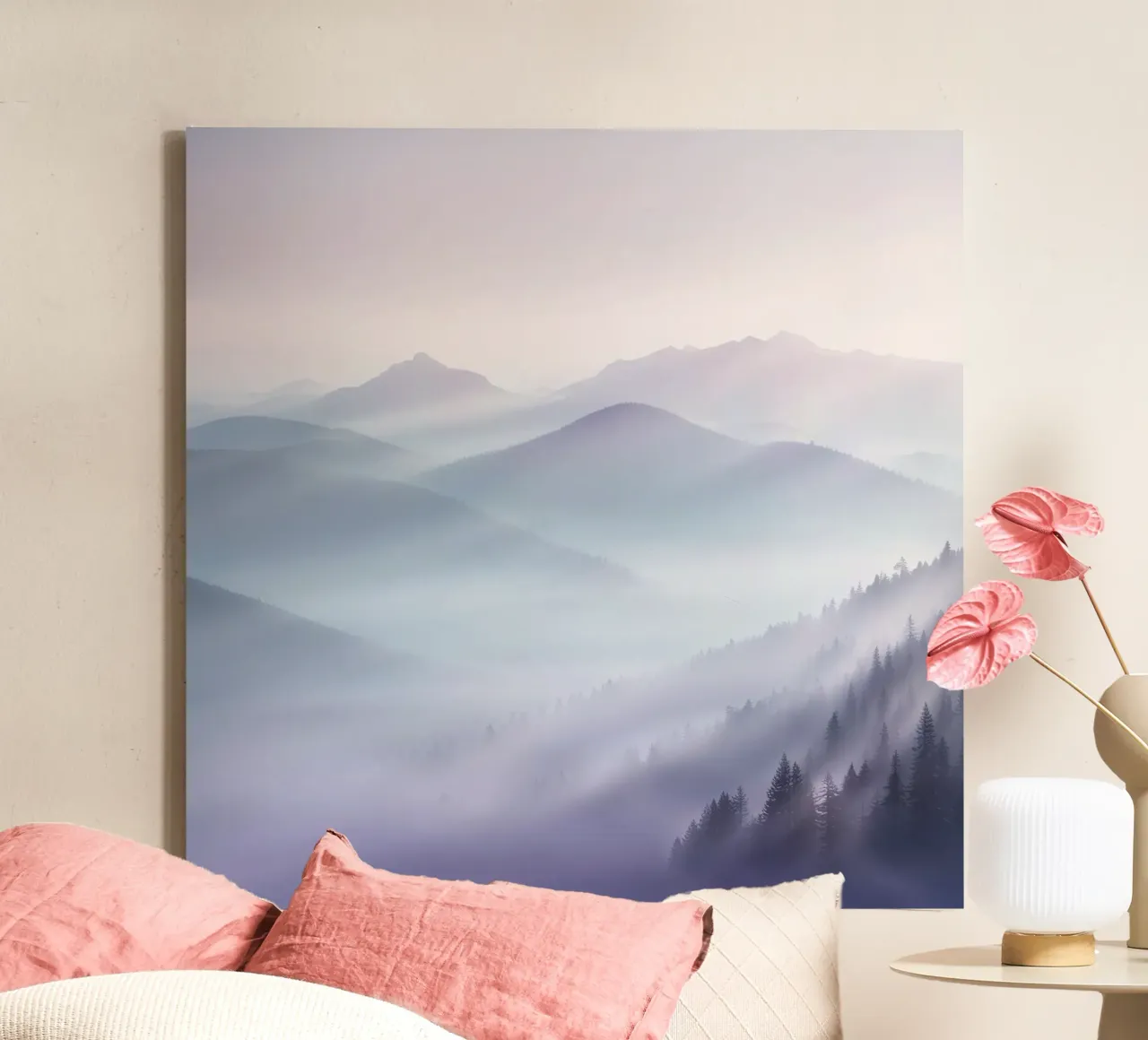Fog Rolling Through Mountain Ridges canvas by PhotoVibe Decor