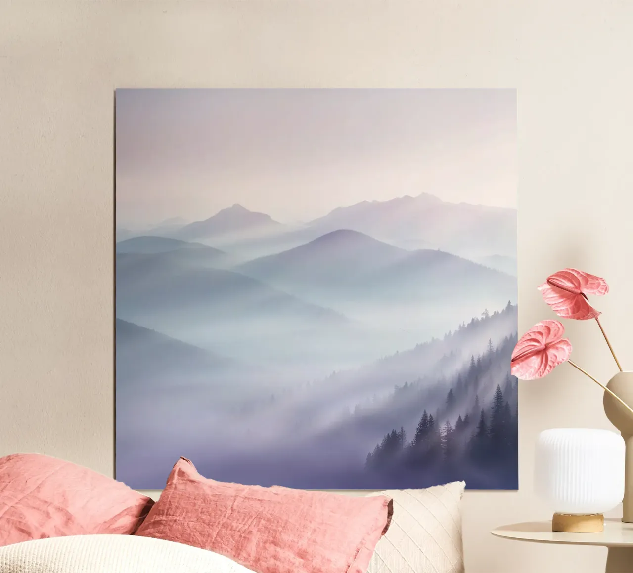 Fog Rolling Through Mountain Ridges hahnemühle by PhotoVibe Decor