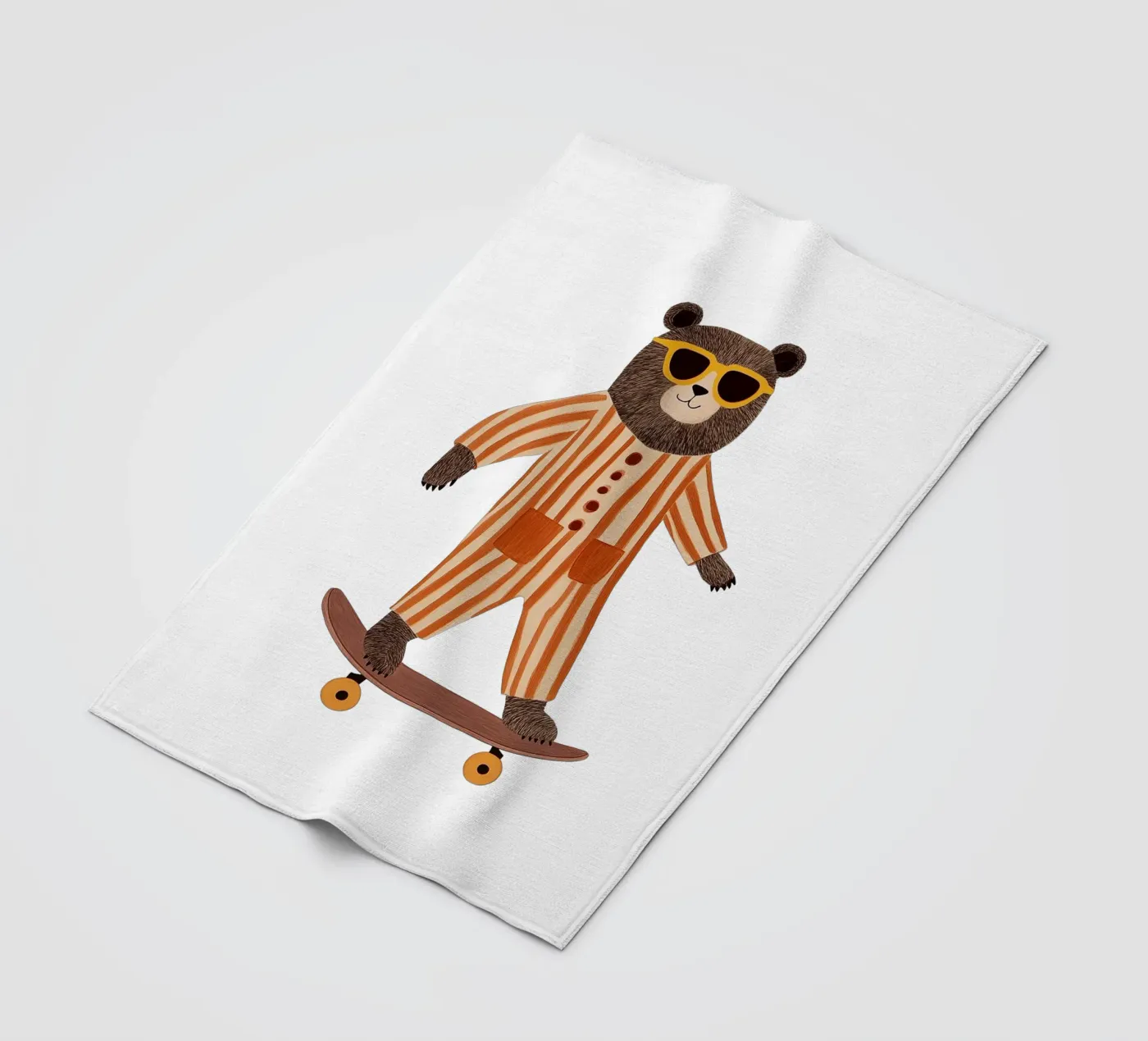 Cool Bear fleece blanket by HookASmile