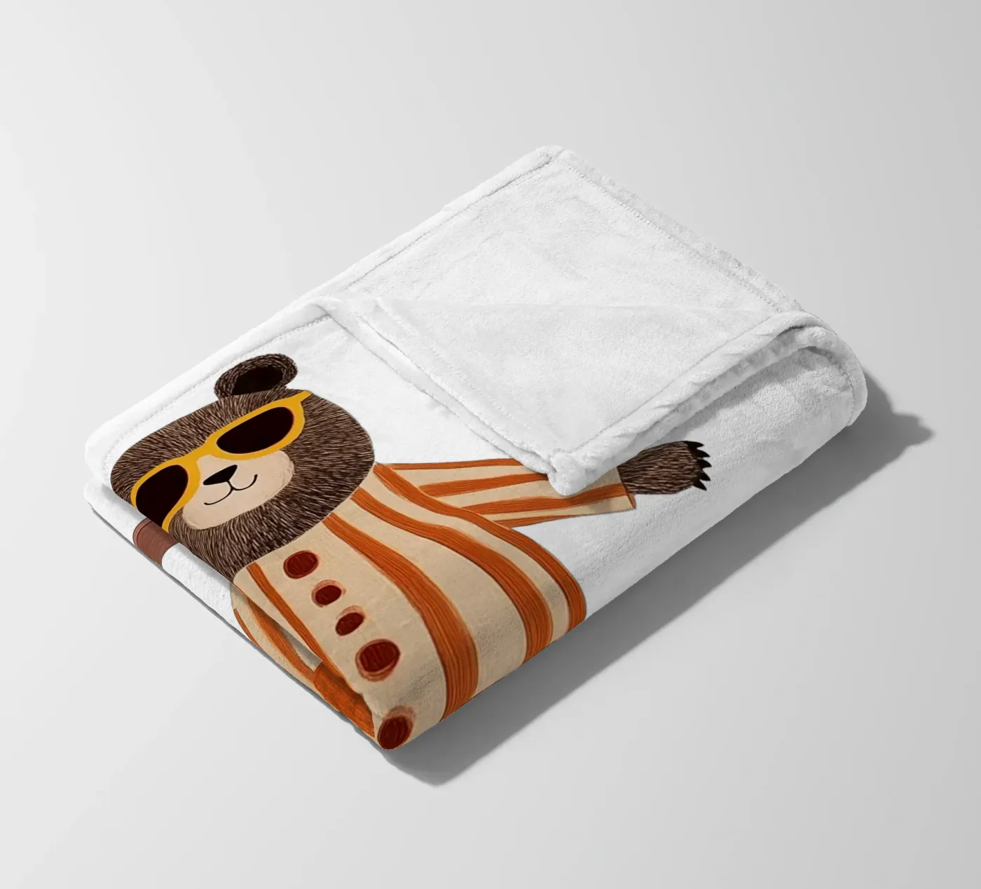 Cool Bear fleece blanket by HookASmile