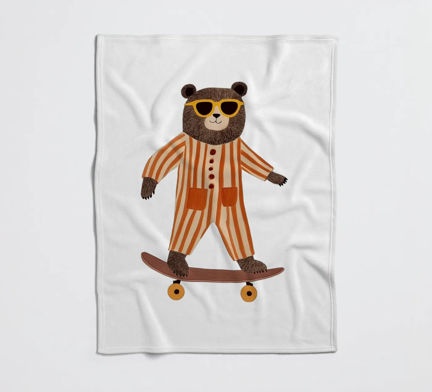 Cool Bear fleece blanket by HookASmile