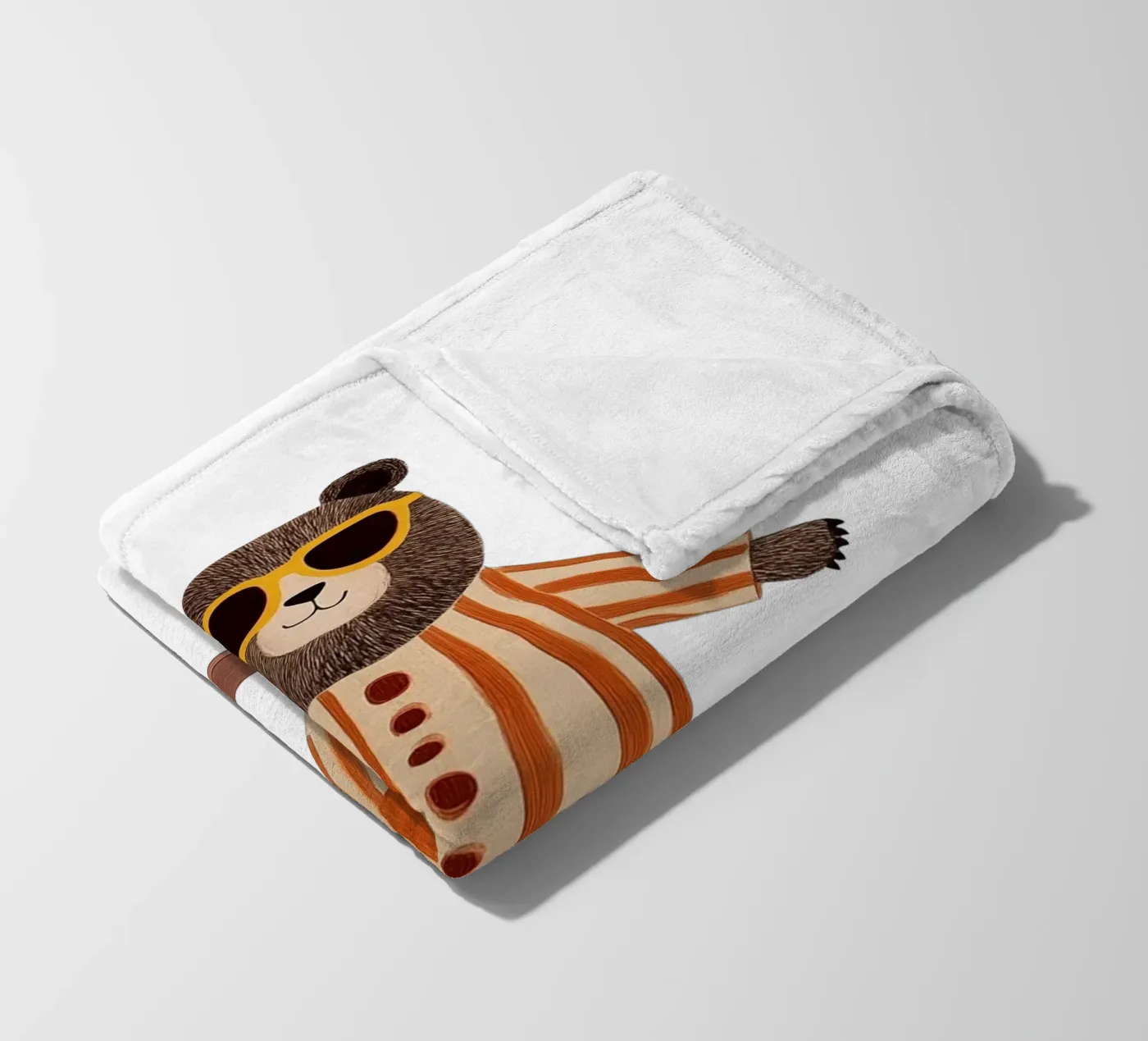Cool Bear fleece blanket by HookASmile