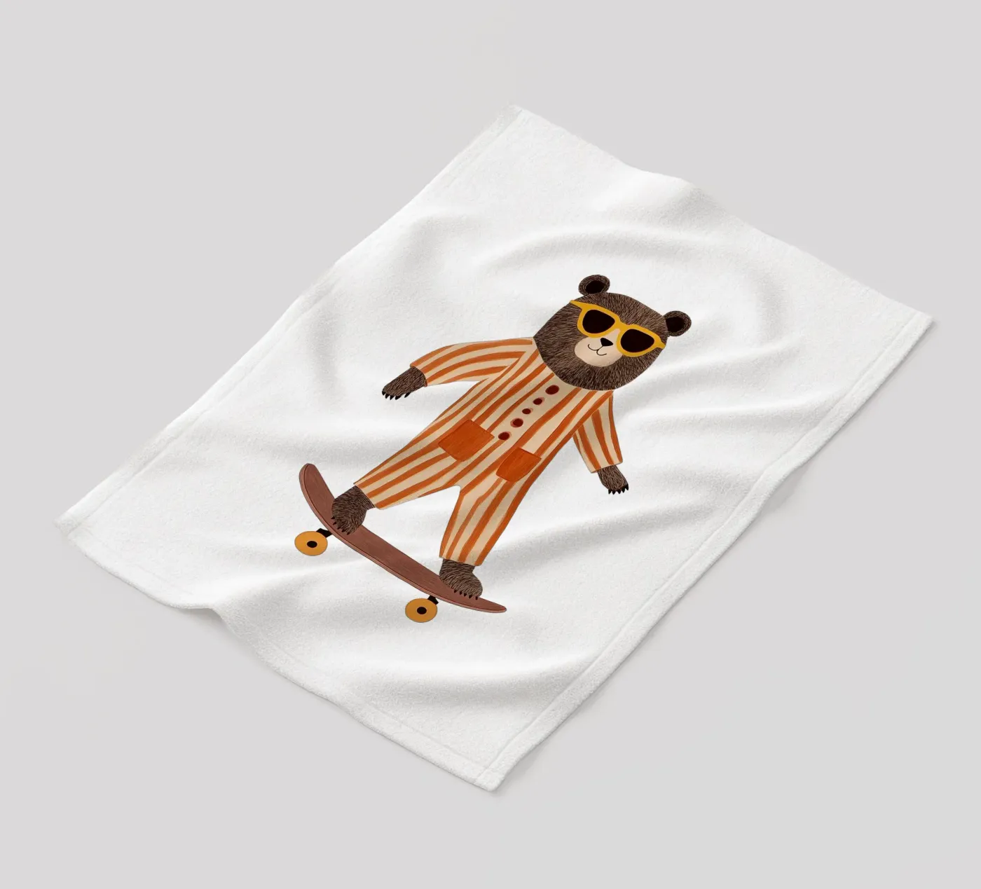 Cool Bear fleece blanket by HookASmile