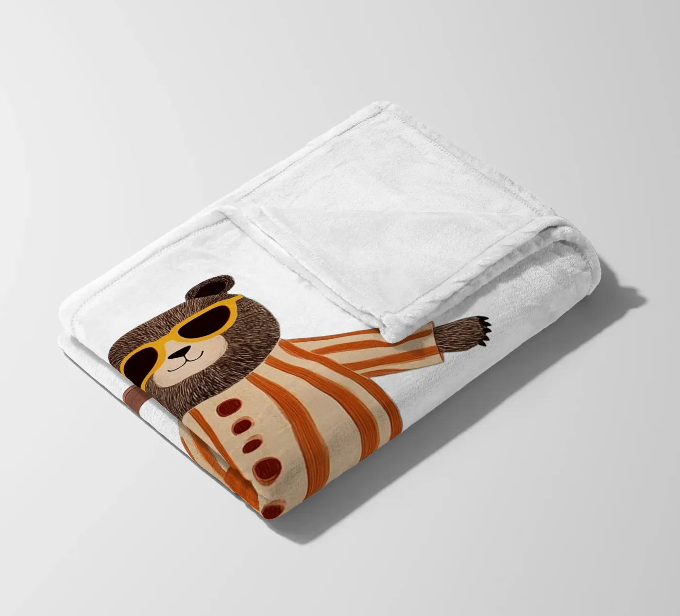 Cool Bear fleece blanket by HookASmile