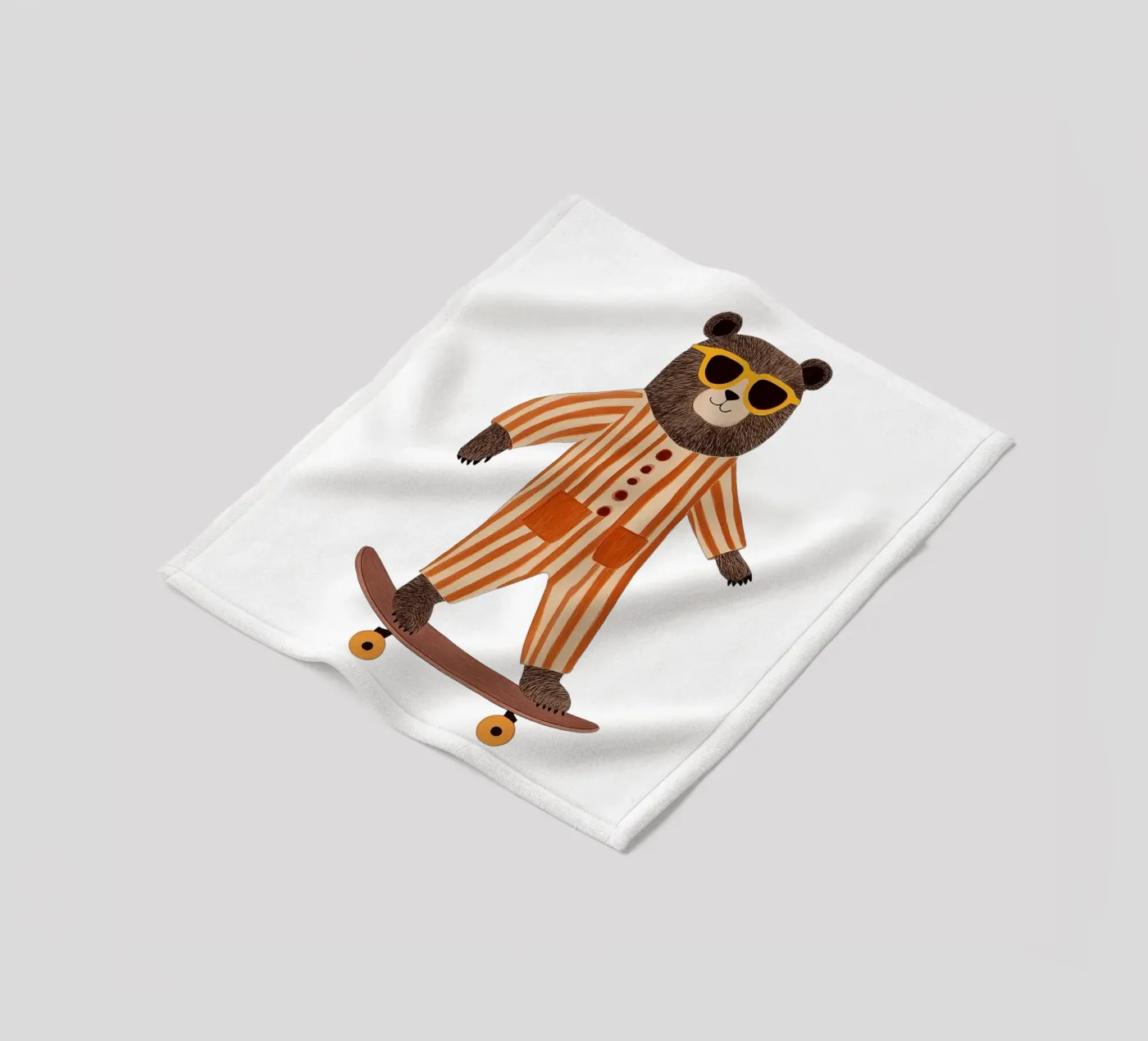 Cool Bear fleece blanket by HookASmile