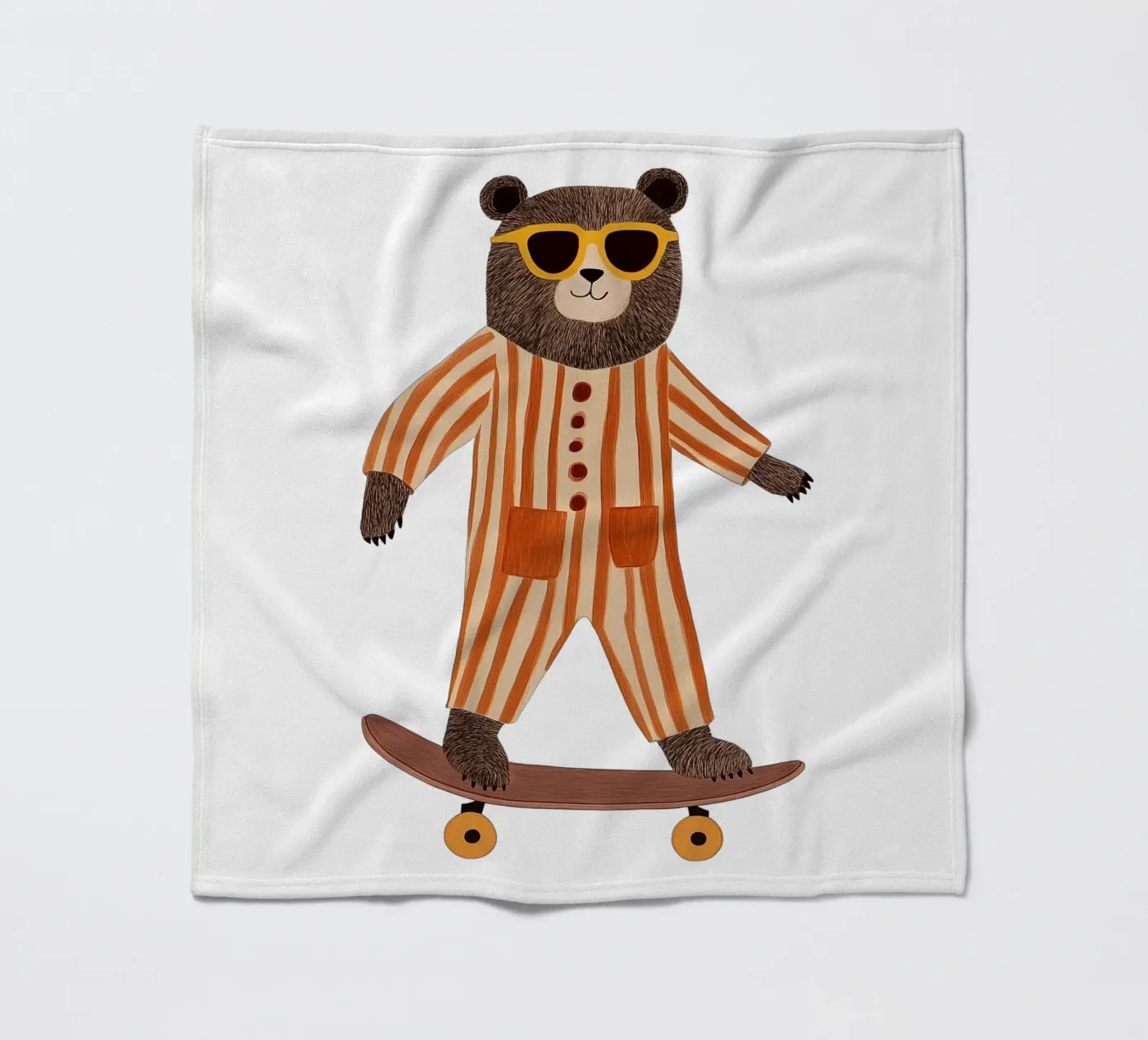 Cool Bear fleece blanket by HookASmile