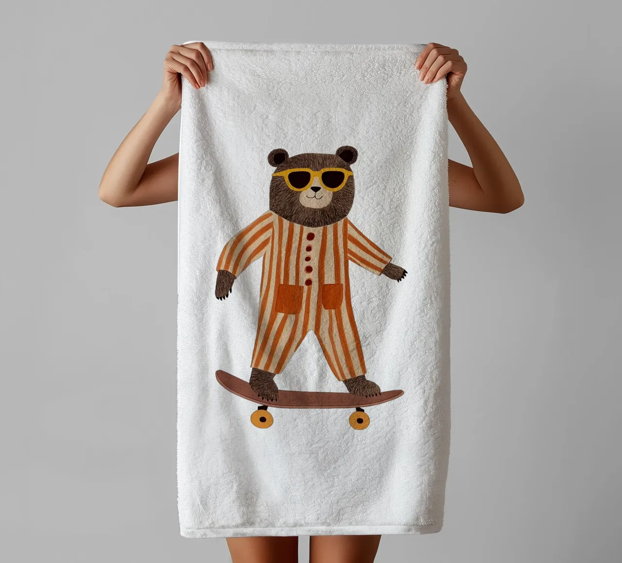 Orso fresco asciugamano da bagno da HookASmile