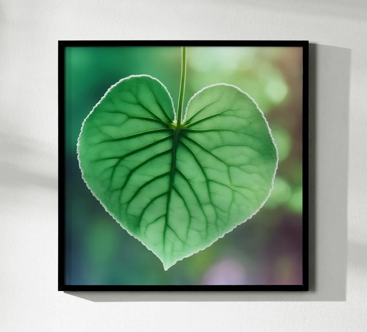 Hartvormig blad dat gloeit in het zonlicht hahnemühle van PhotoVibe Decor