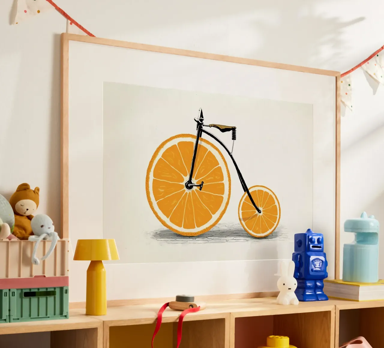Vitamin poster con telaio in legno da Florent Bodart