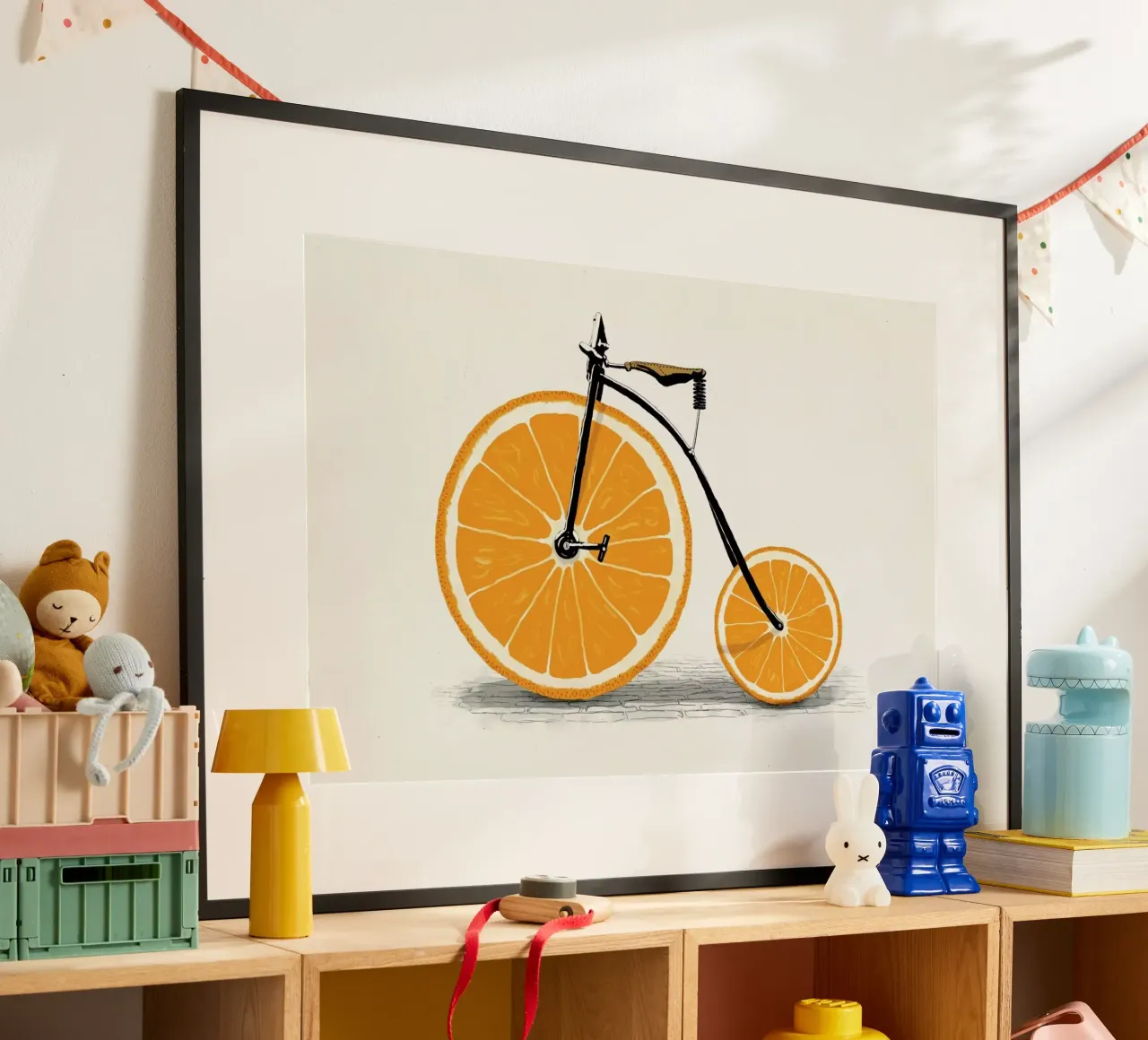 Vitamin poster con telaio in legno da Florent Bodart