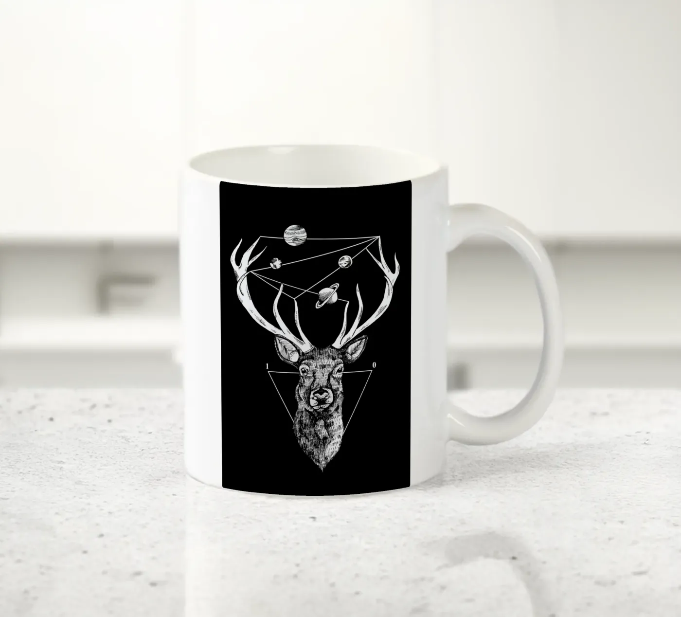 Deer ceramic mug by Alejandra Sáenz