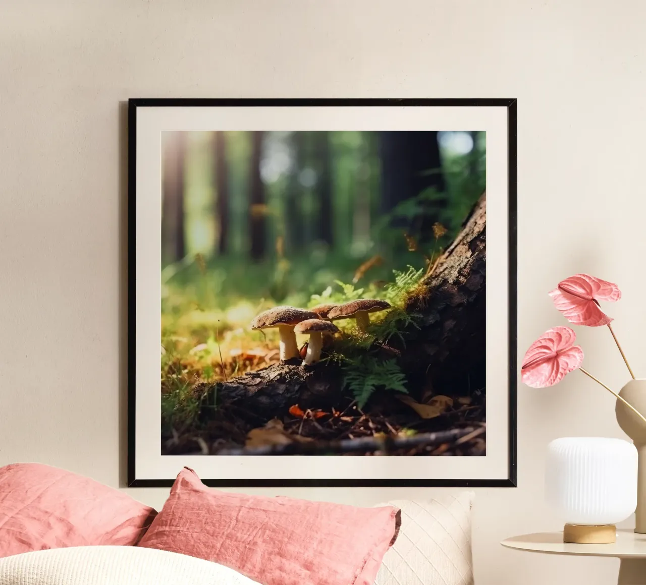 Funghi nella radura della foresta carta hahnemühle da PhotoVibe Decor