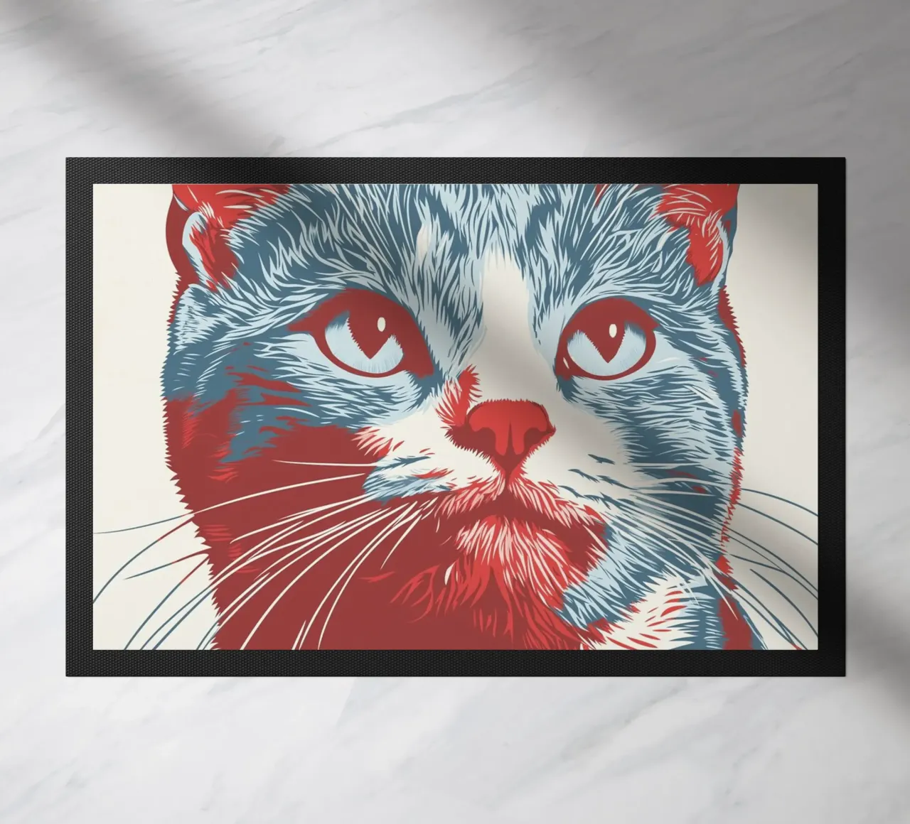 Stampa di testa di gatto zerbino da Cat Grafic Design