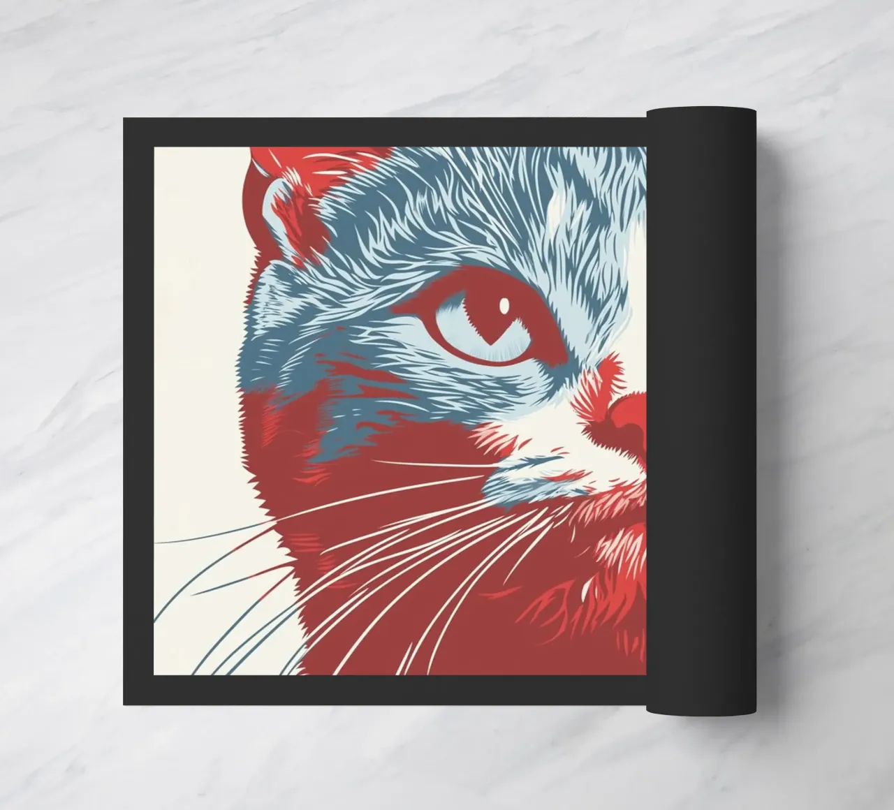 Stampa di testa di gatto zerbino da Cat Grafic Design