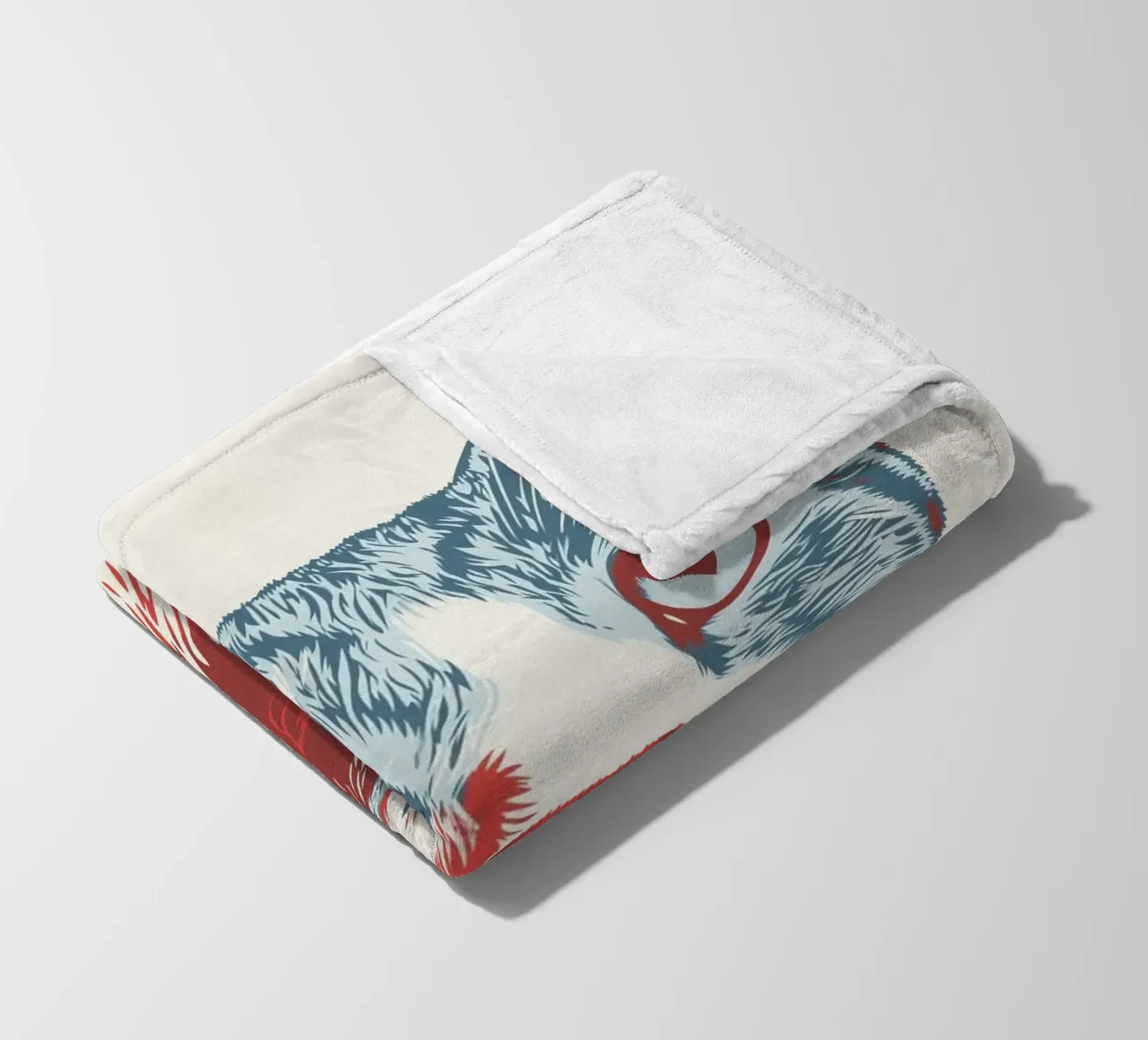 Stampa di testa di gatto coperta in pile da Cat Grafic Design
