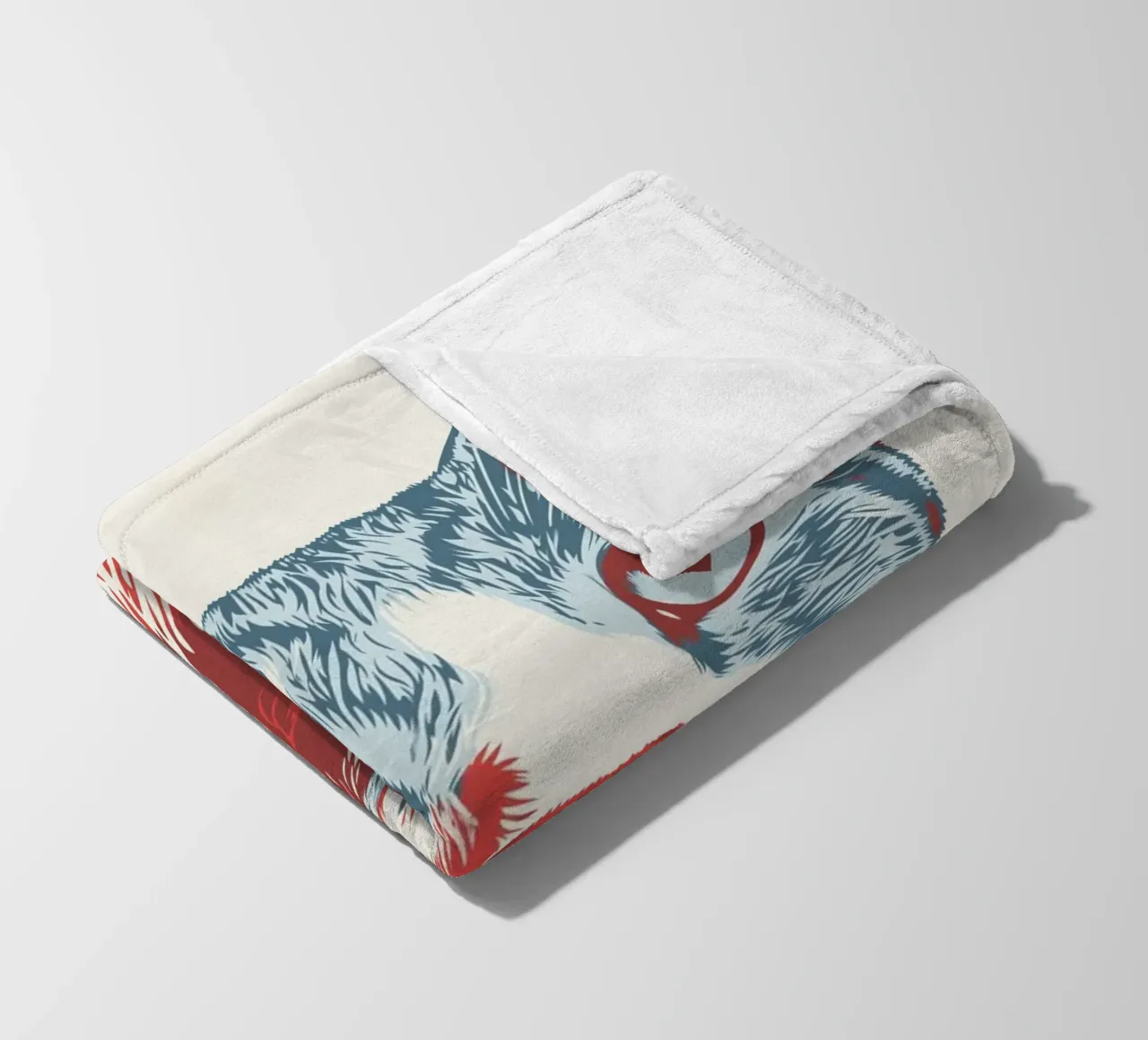 Stampa di testa di gatto coperta in pile da Cat Grafic Design