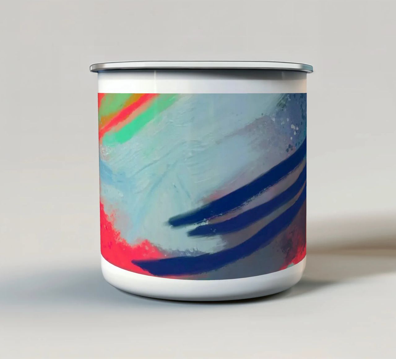 E il mare sognò - Arte astratta tazza in smalto da Petra Lang