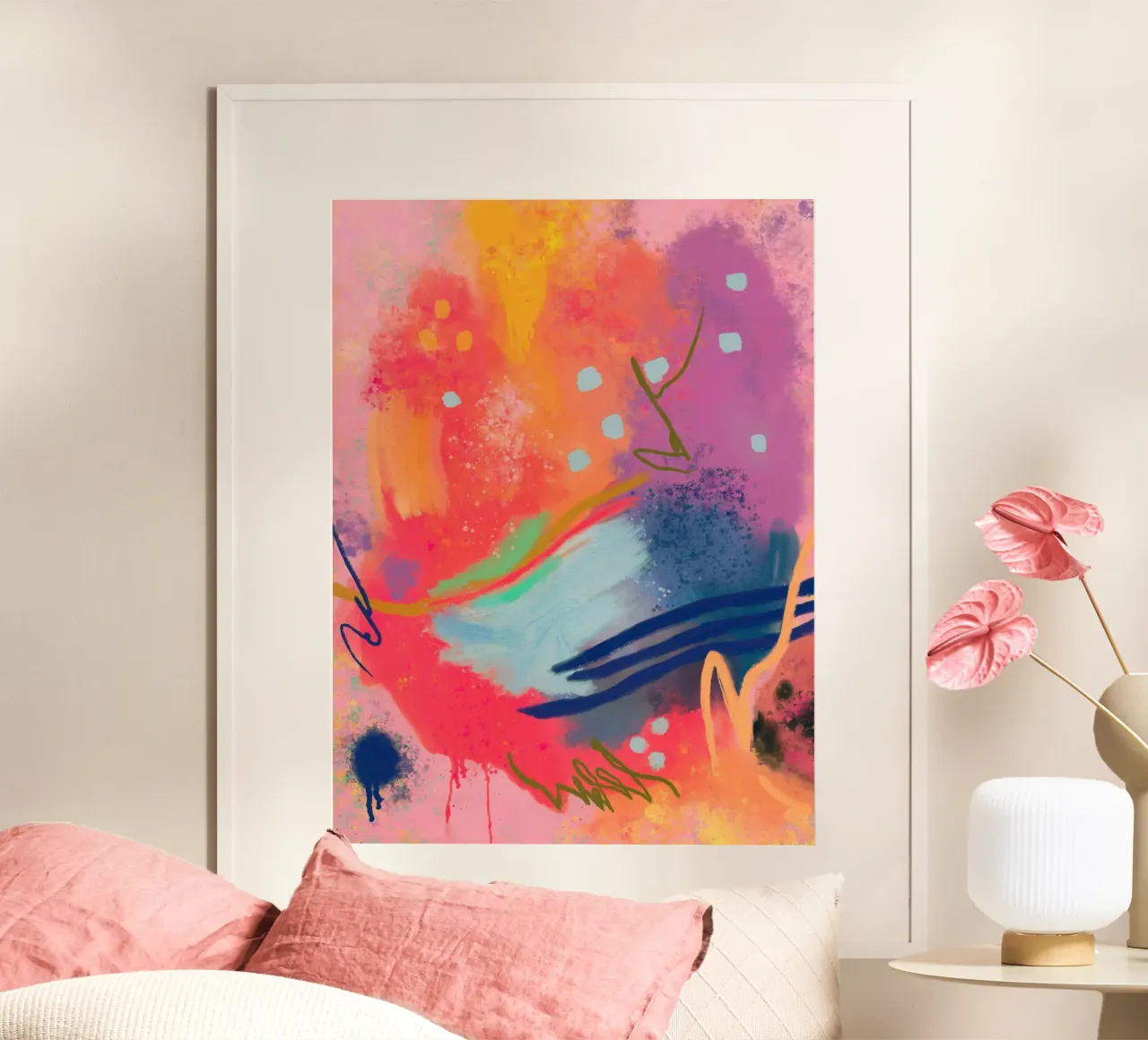 Und das Meer träumte - Abstrakte Kunst Poster von Petra Lang