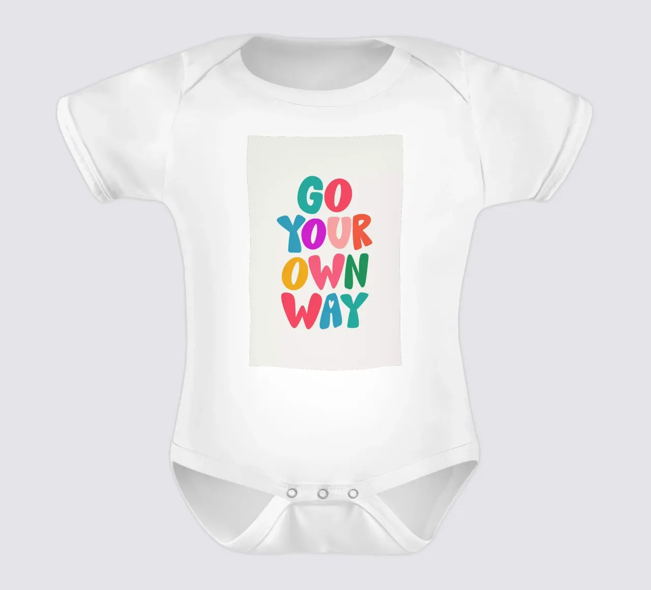 Go your own way short-sleeve baby romper by Pure