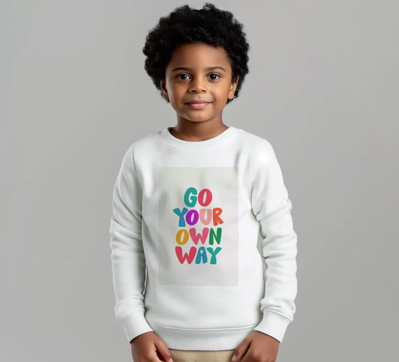 Go your own way kinder sweatshirt van Pure