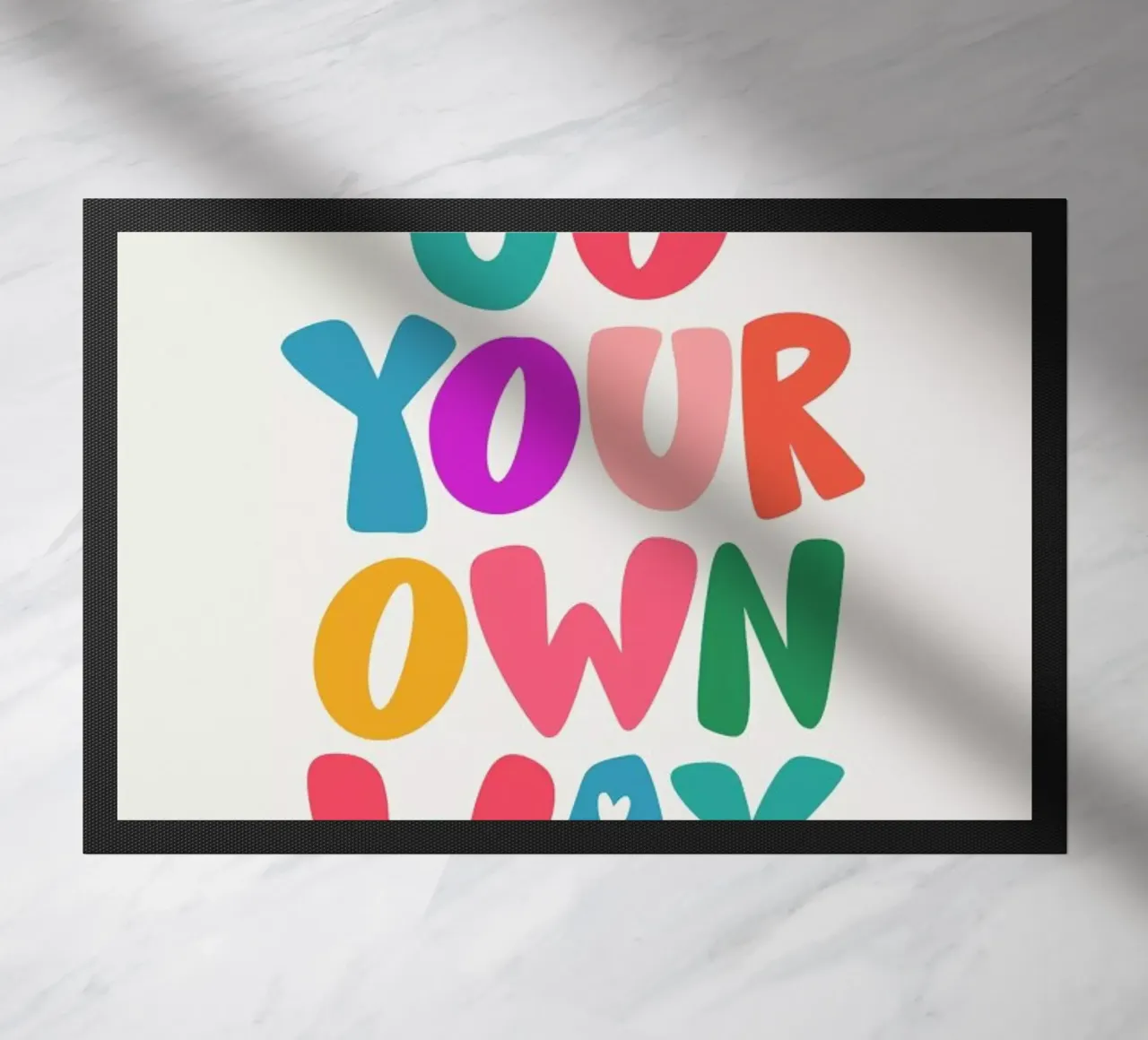 Go your own way deurmat van Pure