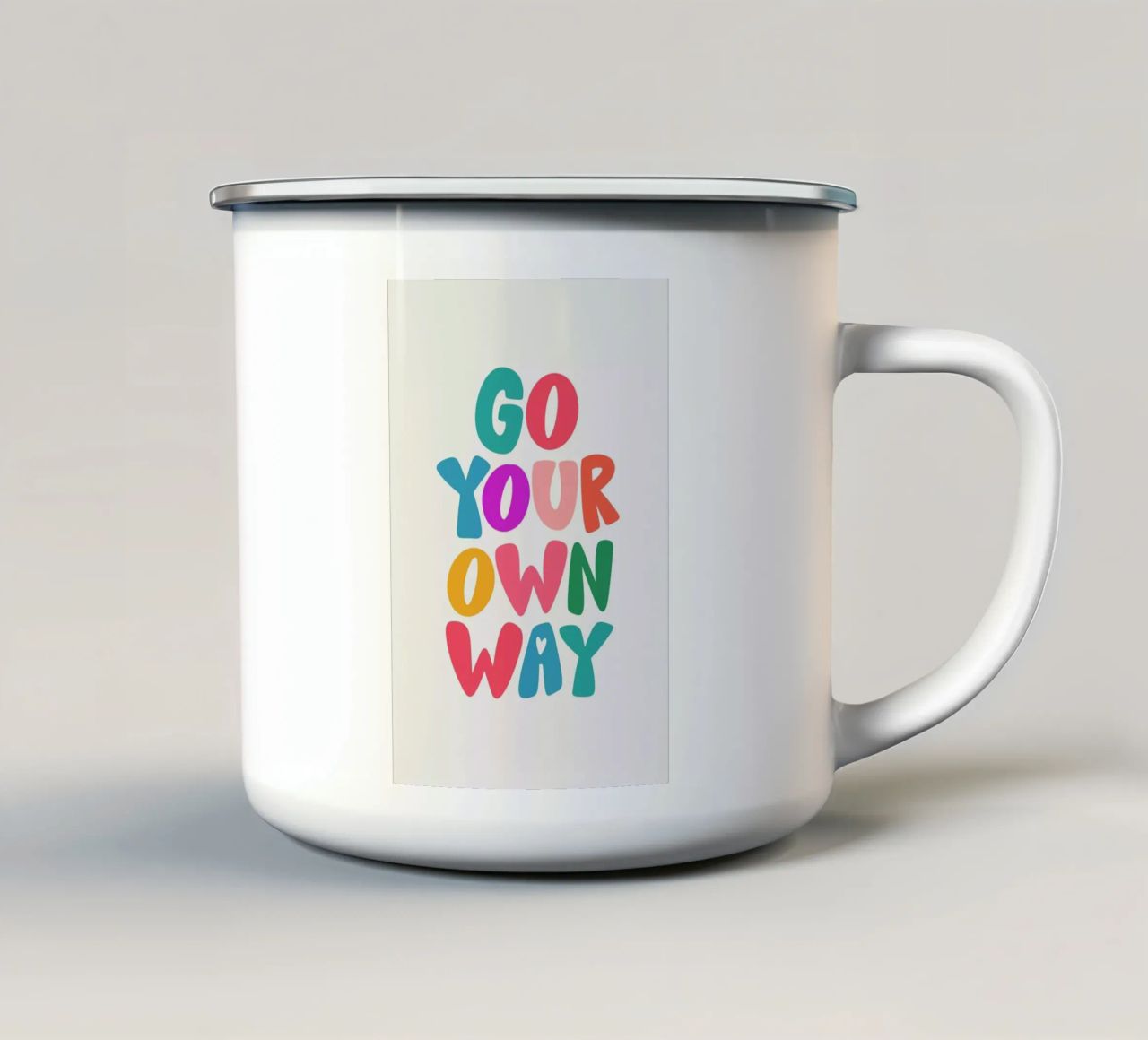 Go your own way enamel mug by Pure