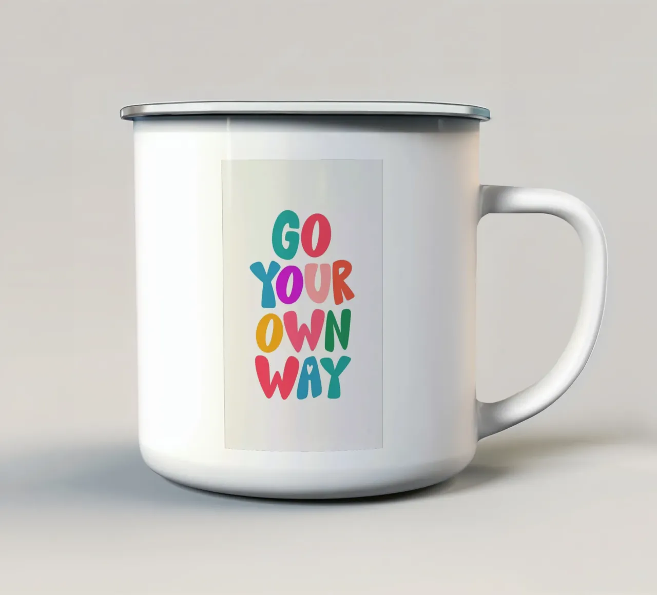 Go your own way mug en émail de Pure