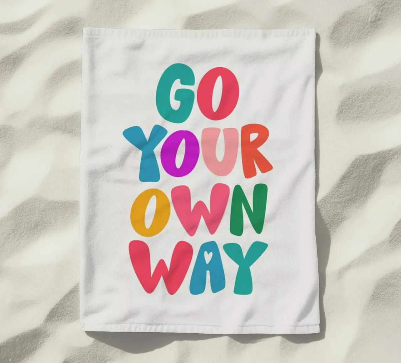 Go your own way Strandtuch von Pure