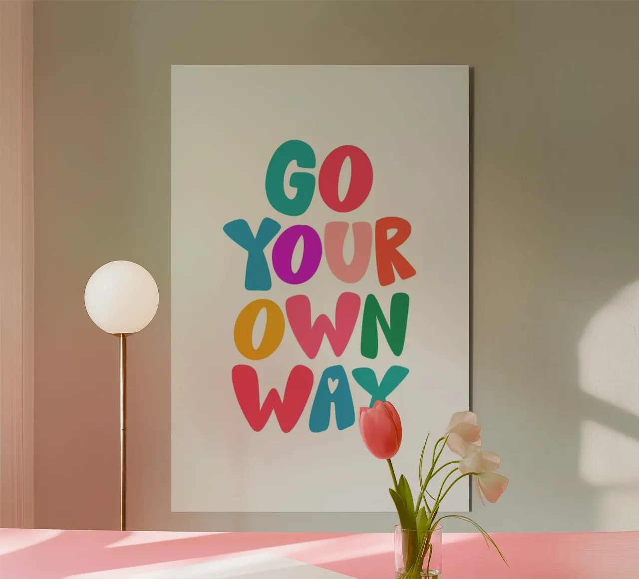 Go your own way Alu-Dibond von Pure