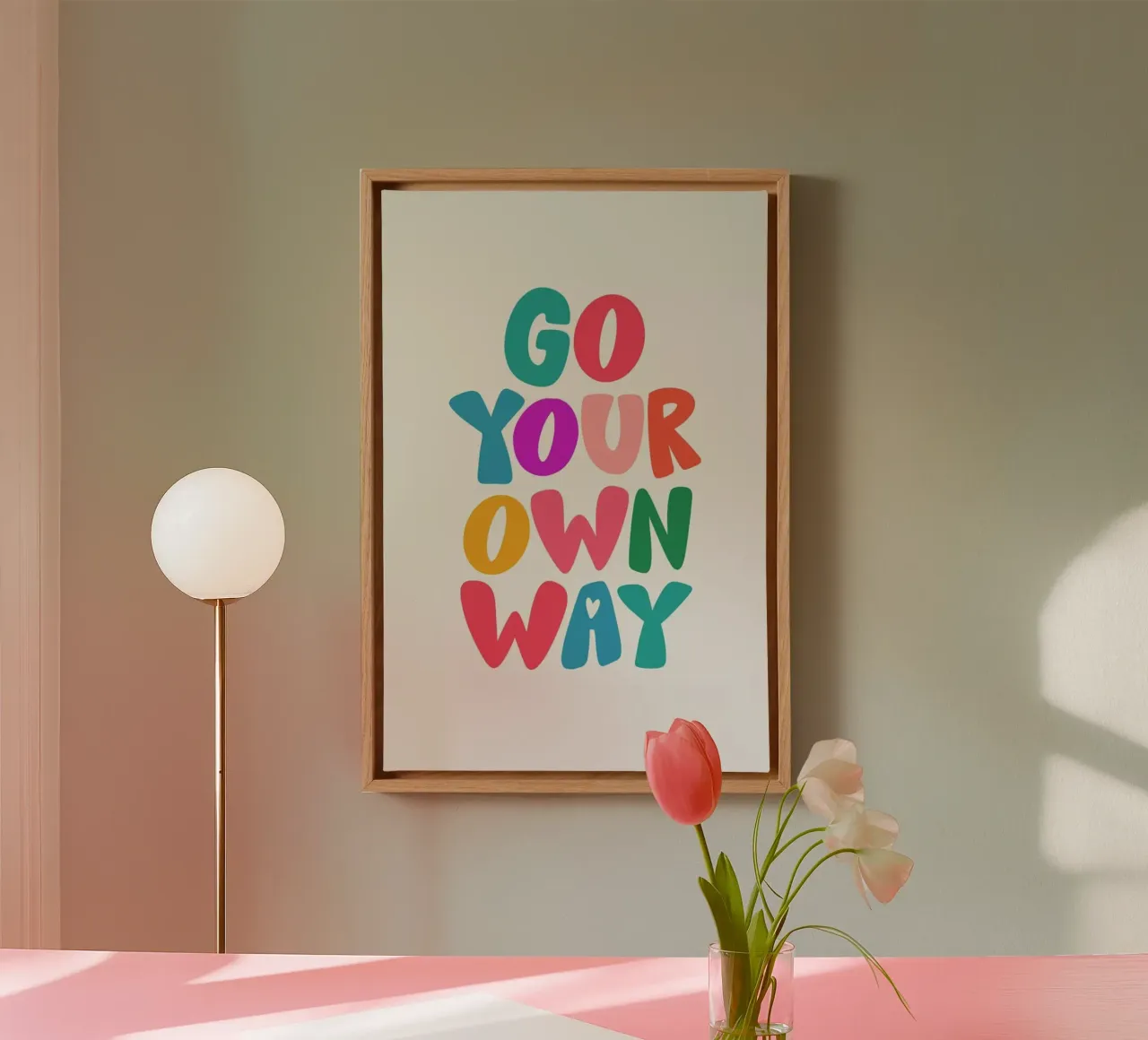 Go your own way Leinwand von Pure