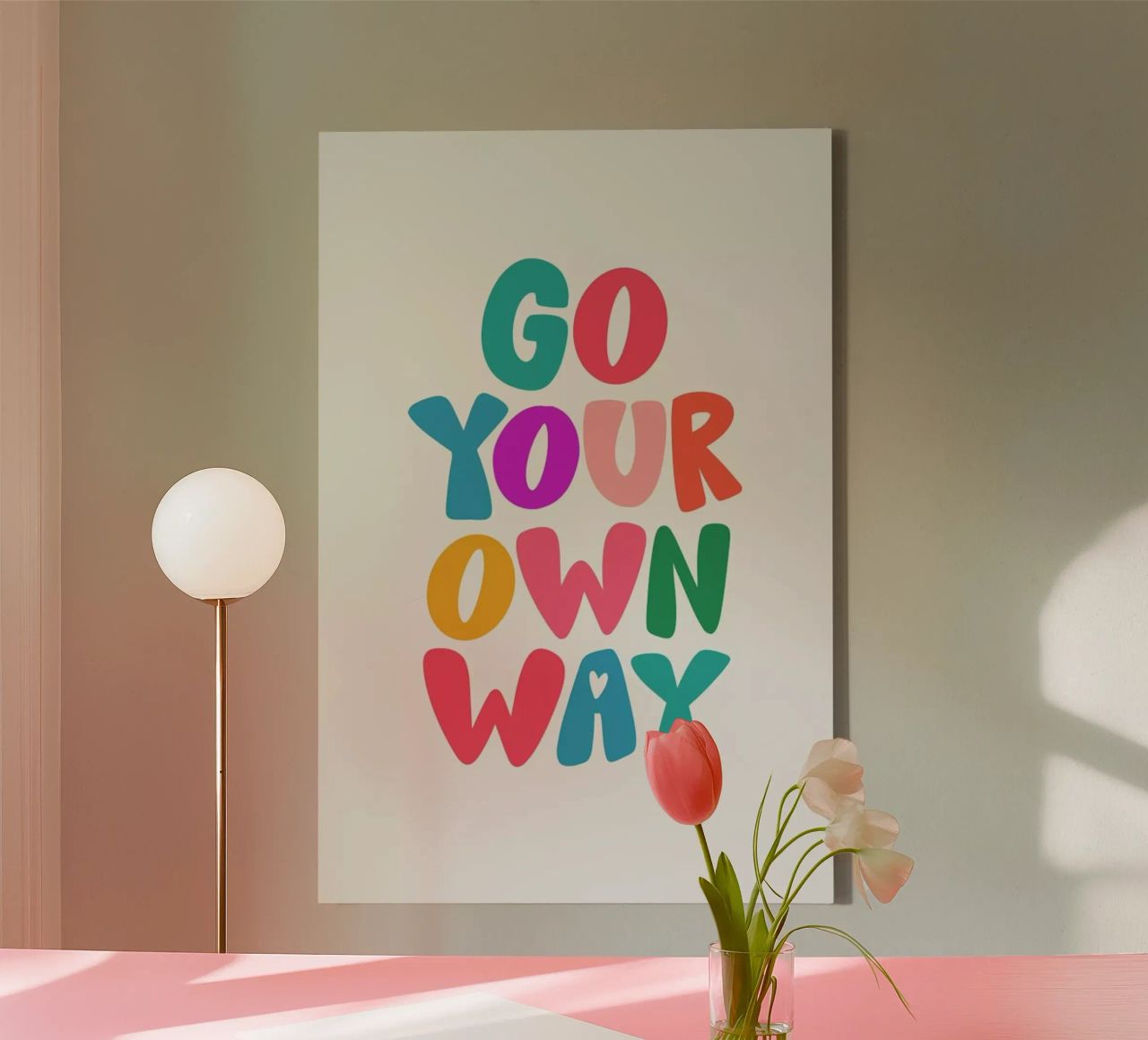 Go your own way canvas by Pure