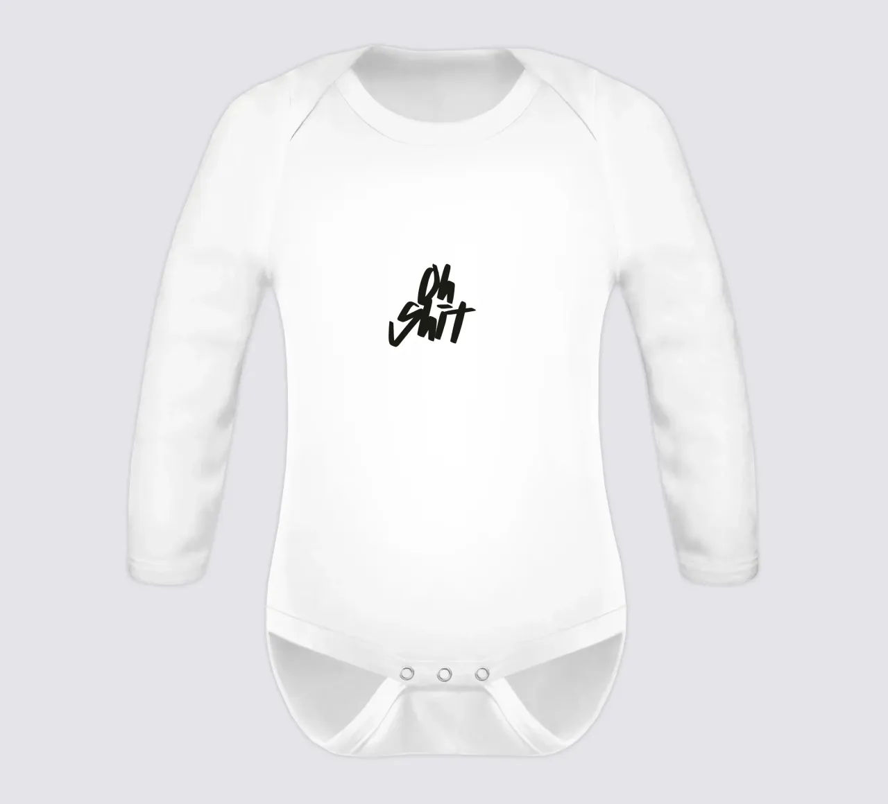 OH SHIT Langarm Babybody von Flo Klein