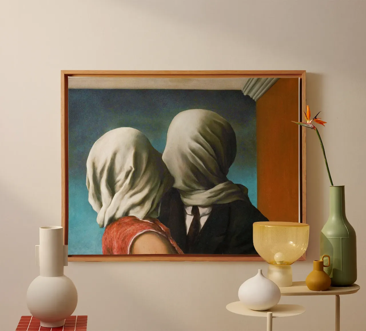 Les Amants (Gli amanti) di René Magritte Arte surrealista tela con Cornice a cassetta da Classic Art Prints