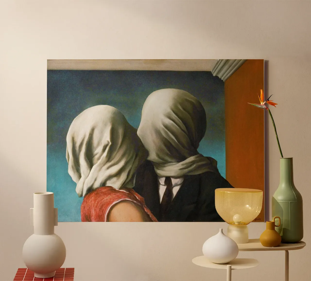 Les Amants (Gli amanti) di René Magritte Arte surrealista tela con Cornice a cassetta da Classic Art Prints