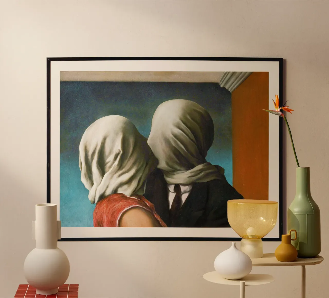 Les Amants (Die Liebenden) von René Magritte Surrealistische Kunst Poster von Classic Art Prints