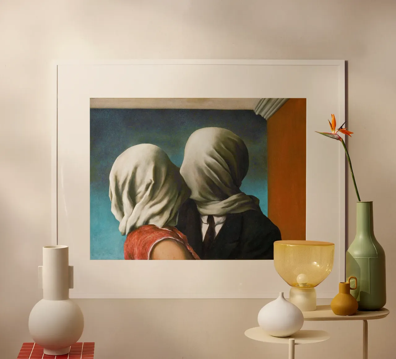 Les Amants (Die Liebenden) von René Magritte Surrealistische Kunst Poster von Classic Art Prints