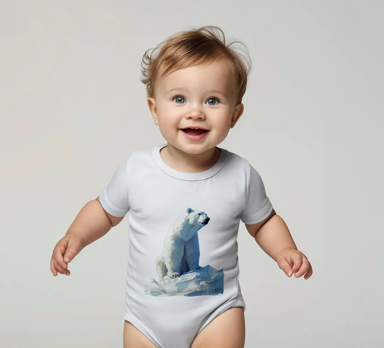 Orso polare 1 body neonato maniche corte da LaylaOzFun