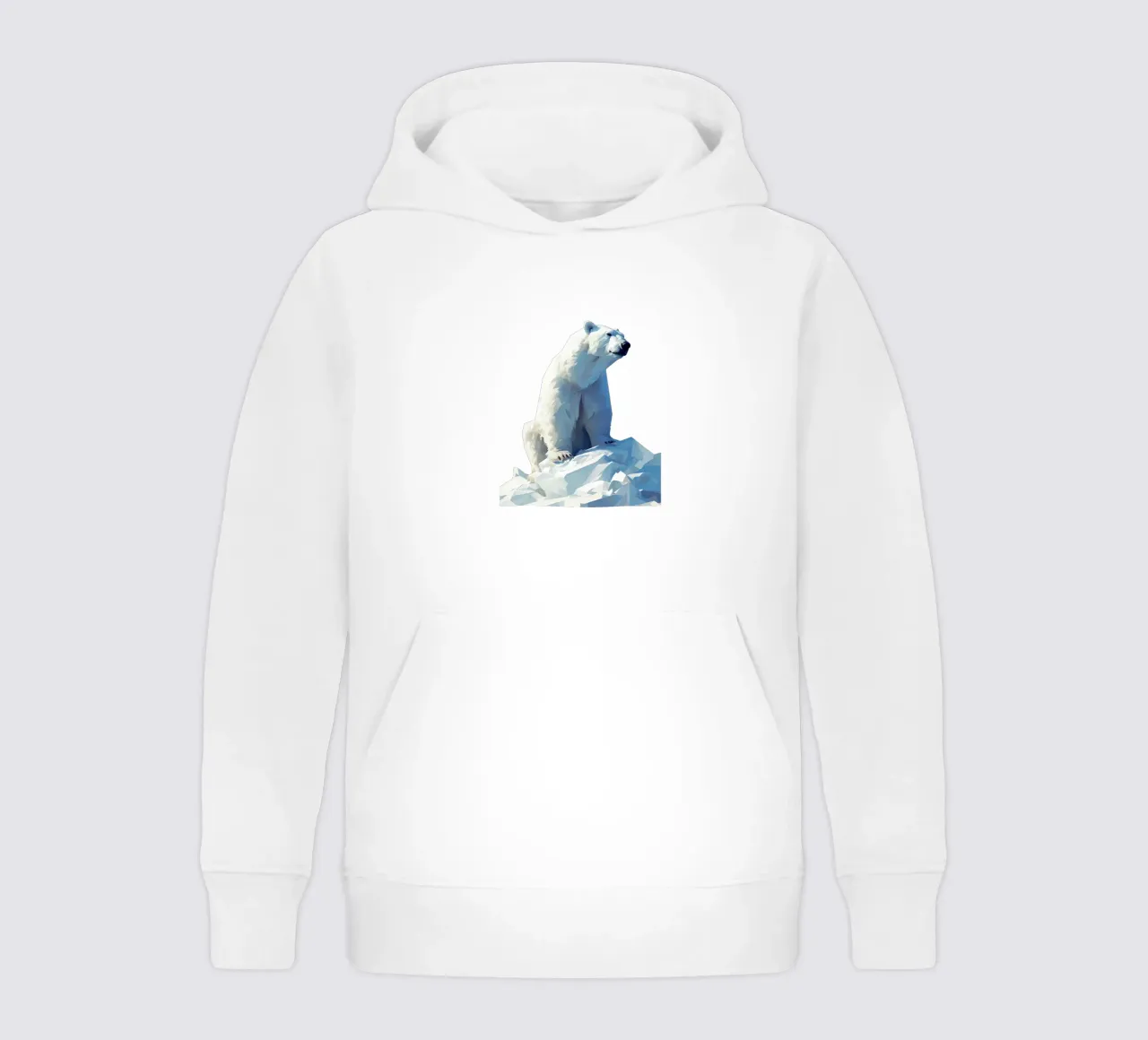 Orso polare 1 felpa bambino con cappuccio da LaylaOzFun
