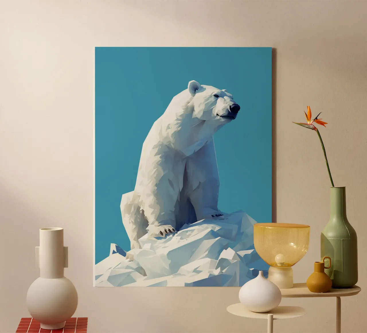 Orso polare 1 tela con Cornice a cassetta da LaylaOzFun