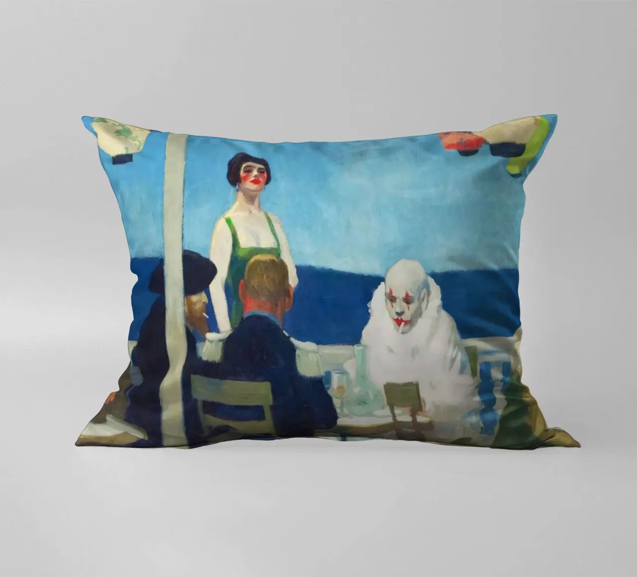 Soir Bleu di Edward Hopper (1914) cuscino da Classic Art Prints