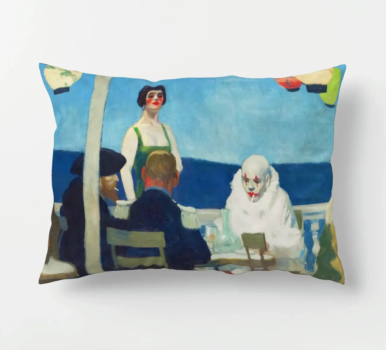 Soir Bleu di Edward Hopper (1914) cuscino da Classic Art Prints