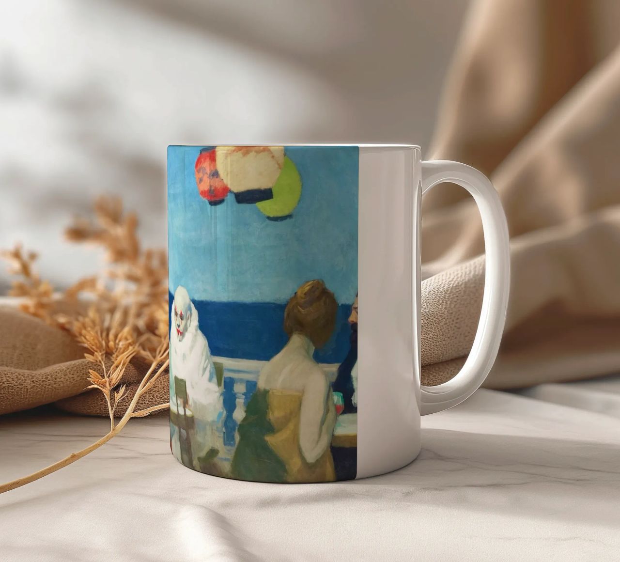 Soir Bleu di Edward Hopper (1914) tazza in ceramica da Classic Art Prints