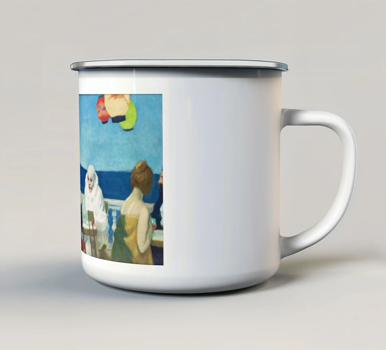 Soir Bleu di Edward Hopper (1914) tazza in smalto da Classic Art Prints