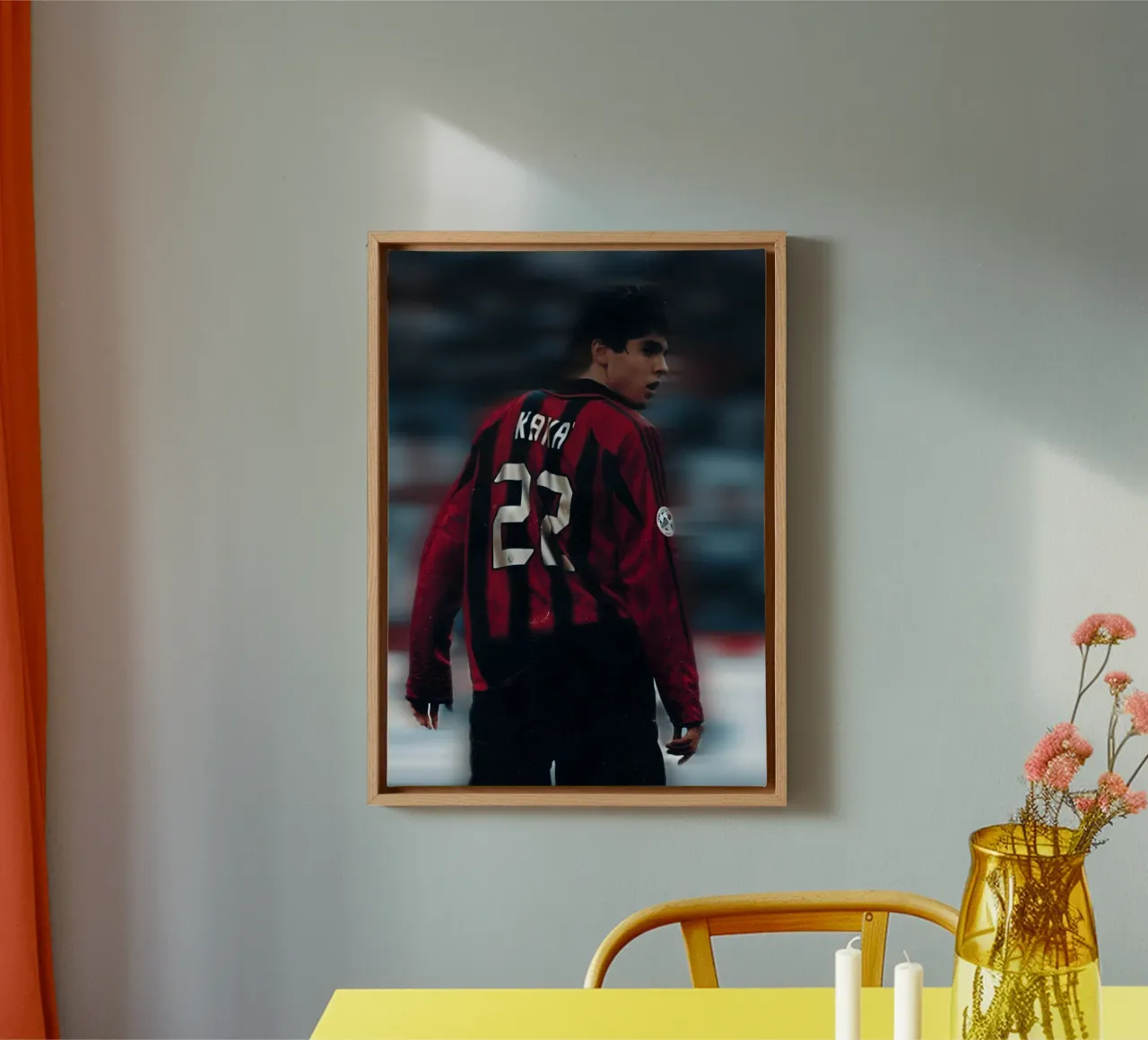 Kaká tela con Cornice a cassetta da Low poly art