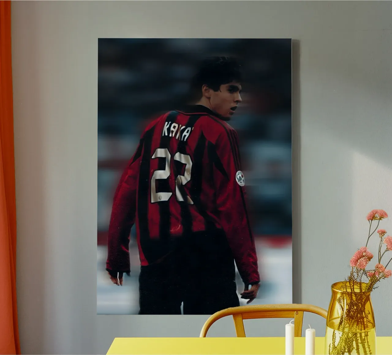 Kaká tela con Cornice a cassetta da Low poly art