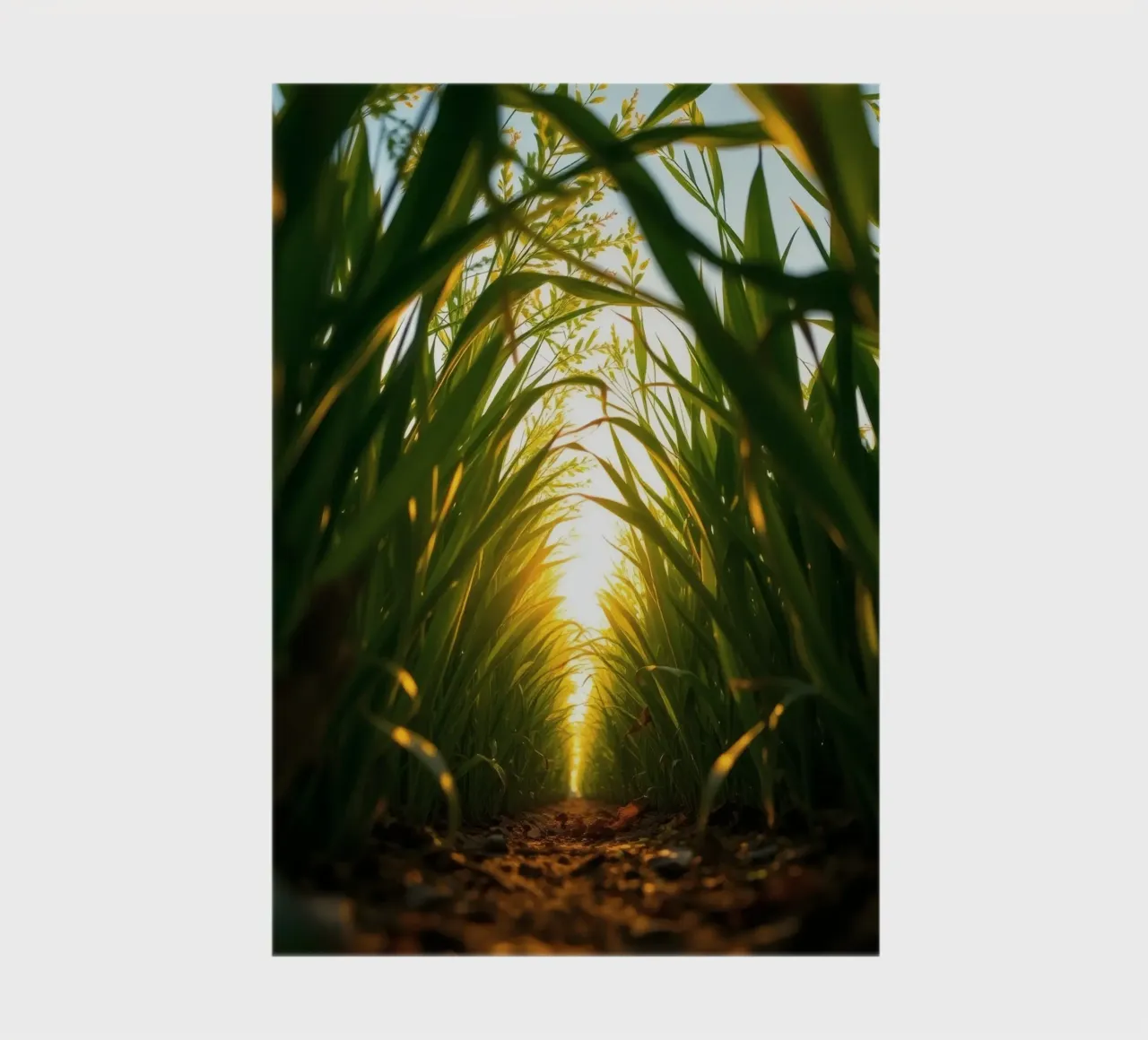 Sunlight filters through tall grass in a calm field notebook by DesignDoodle