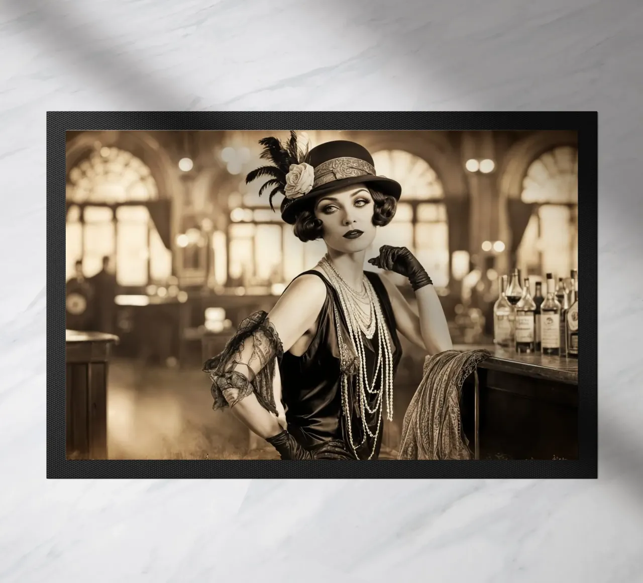 Ragazza flapper anni '20 zerbino da Magic Screen